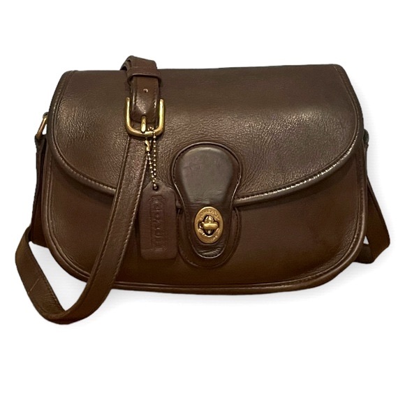 Coach Handbags - RARE! Coach Dark Chestnut Leather Vintage Prairie Convertible Crossbody Bag